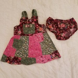Floral jumper and bloomer set